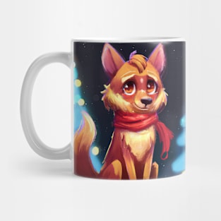 Cute Red Wolf Drawing Mug